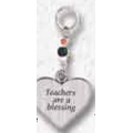 Teachers Heart Key Ring Charm